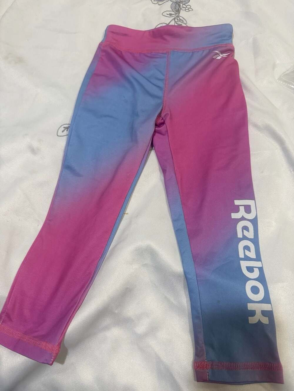 Reebok Gradient Pink and Blue Athletic Leggings